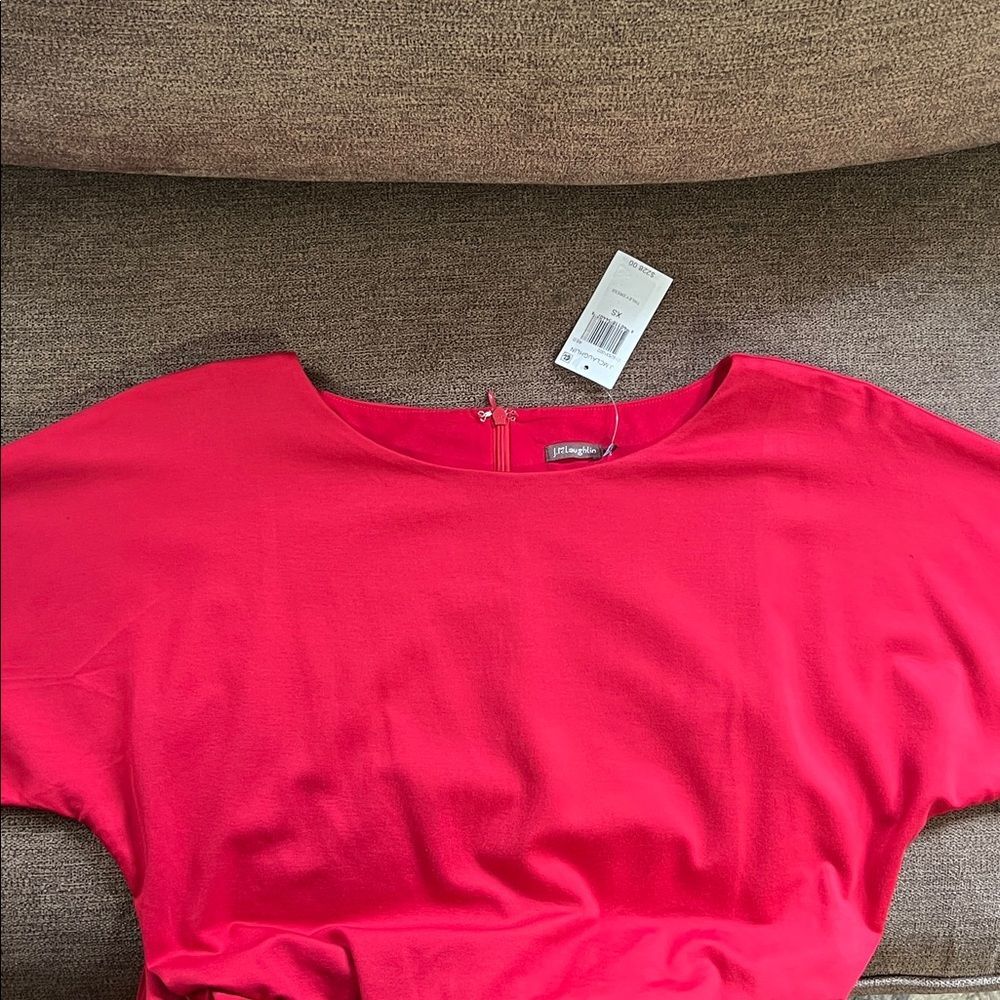 New J.MCLAUGHLIN Tinley 3/4 Sleeve Sheath Dress Size XS in Red - Picture 14 of 14